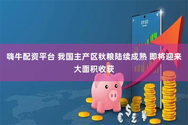 嗨牛配资平台 我国主产区秋粮陆续成熟 即将迎来大面积收获