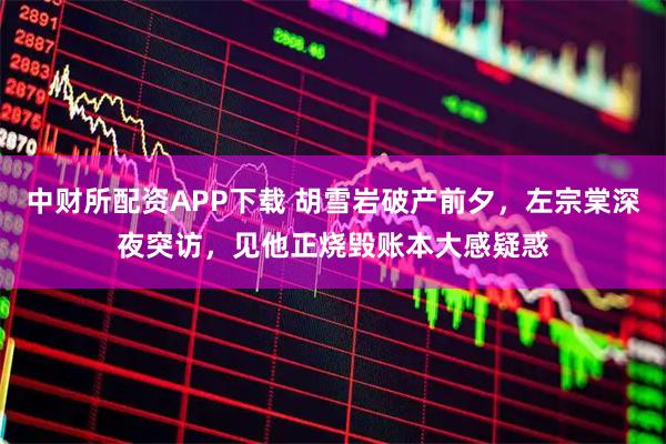 中财所配资APP下载 胡雪岩破产前夕，左宗棠深夜突访，见他正烧毁账本大感疑惑